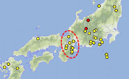 1. 地震発生の1年前に見られた兆候